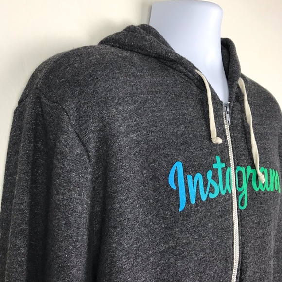 Alternative INSTAGRAM Logo Hooded Zip Sweatshirt - Picture 7 of 12